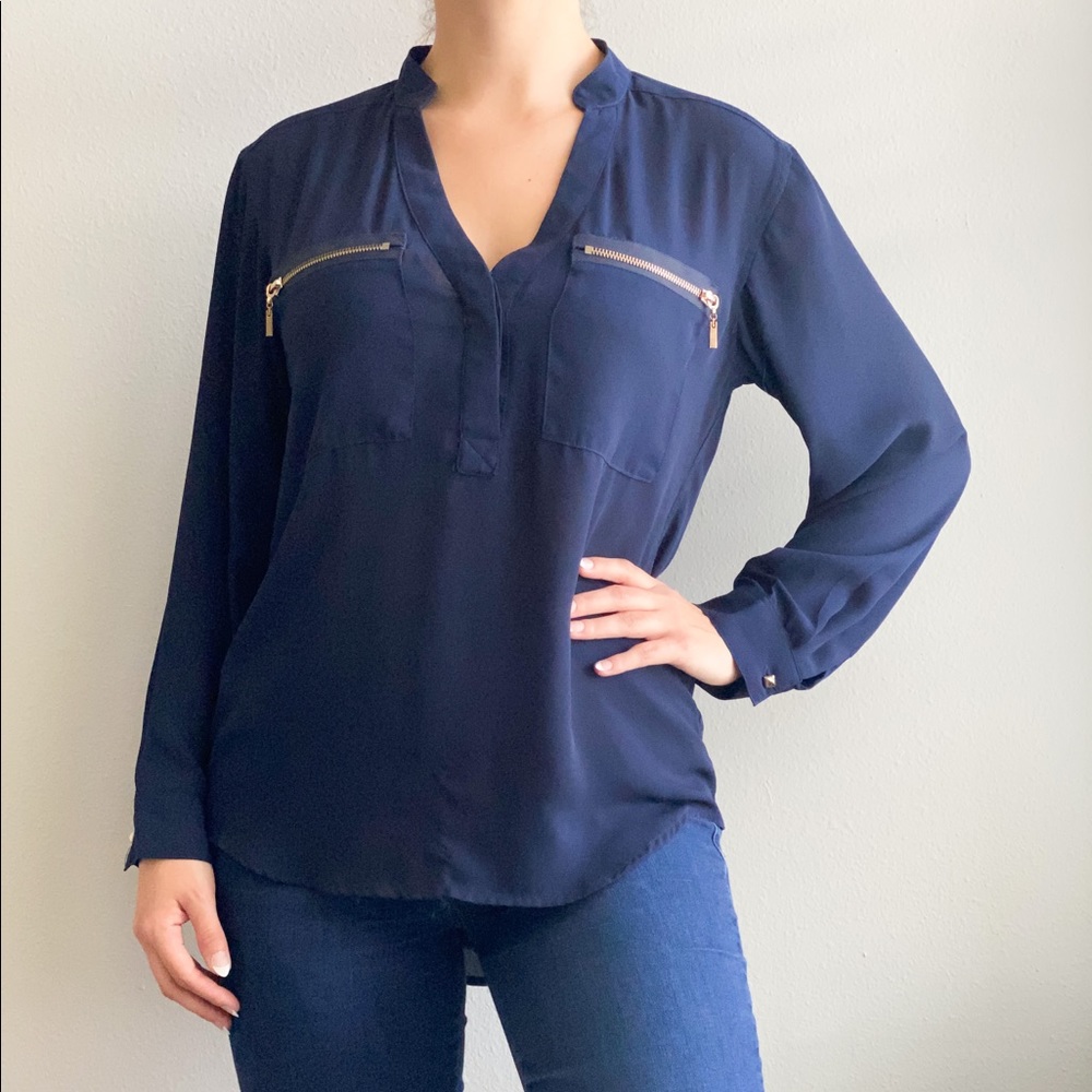 Dark blue blouse